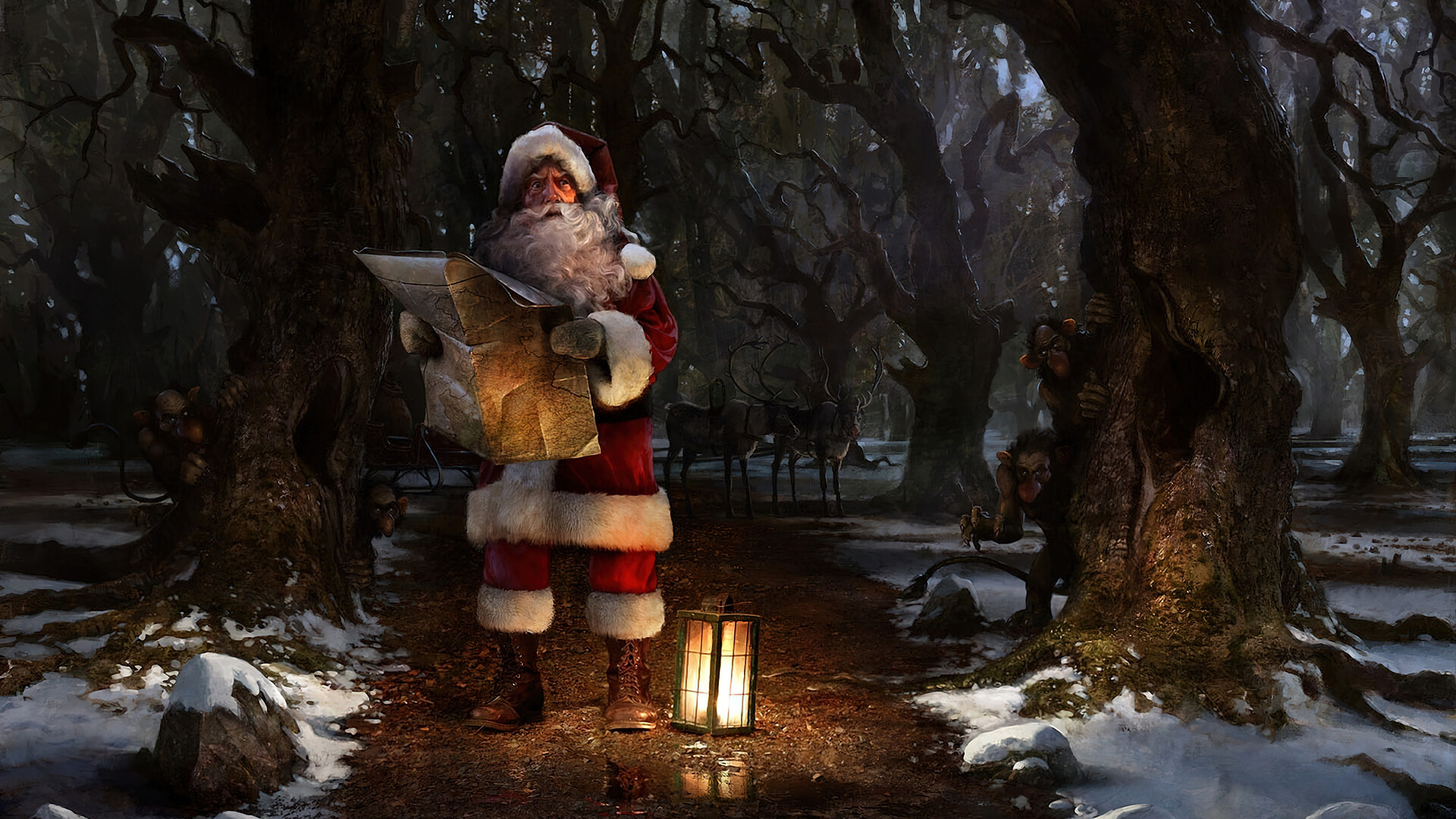 Santa Clause in Forest