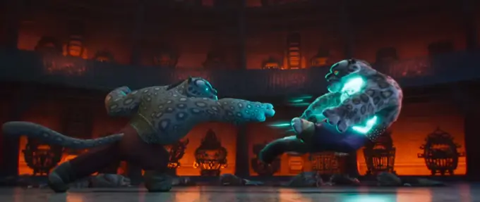 The Chameleon shapeshifting into Tai Lung 